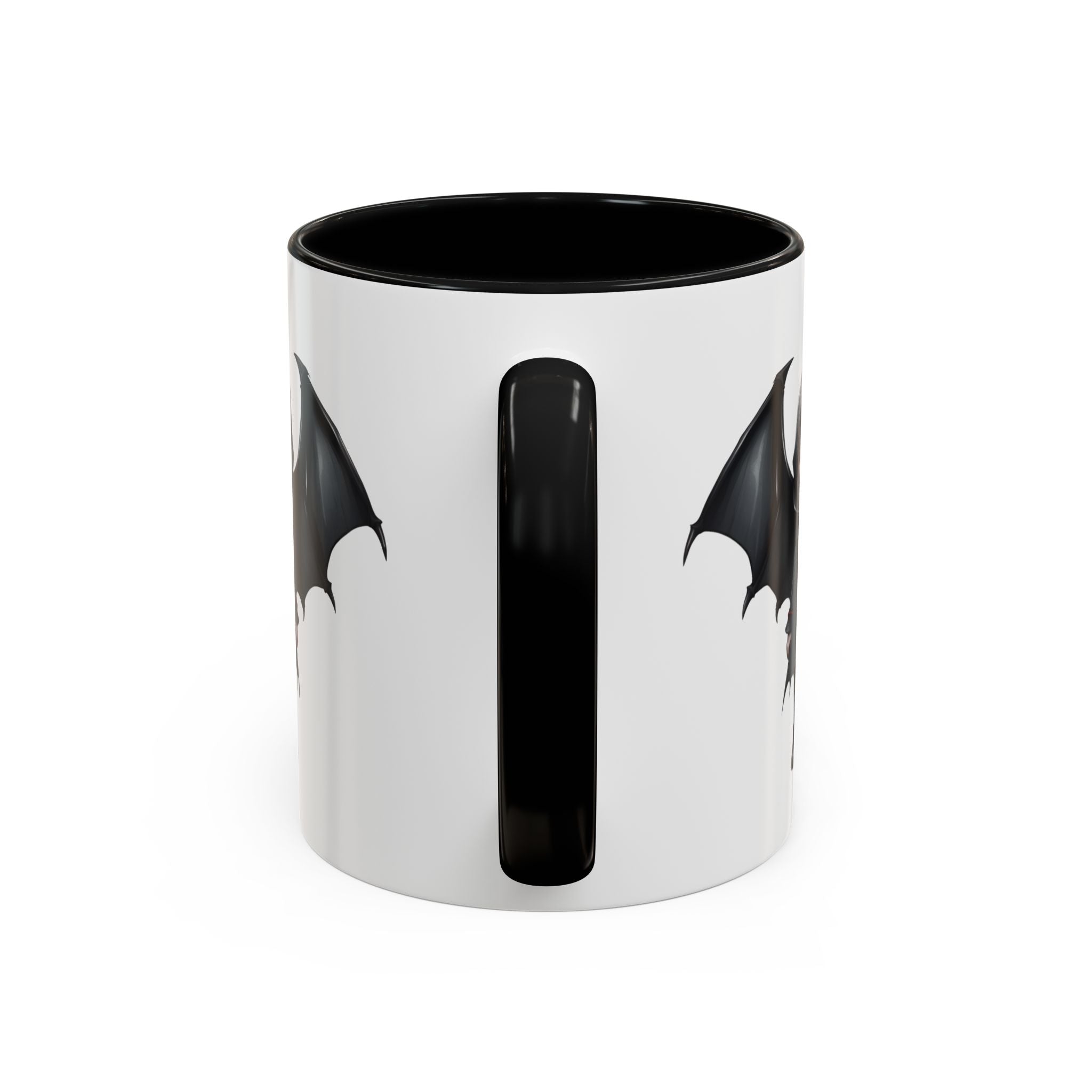 gothic vampire girl with wings horror art Accent Coffee Mug (11, 15oz) vamp14
