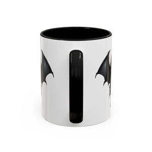 gothic vampire girl with wings horror art Accent Coffee Mug (11, 15oz) vamp14
