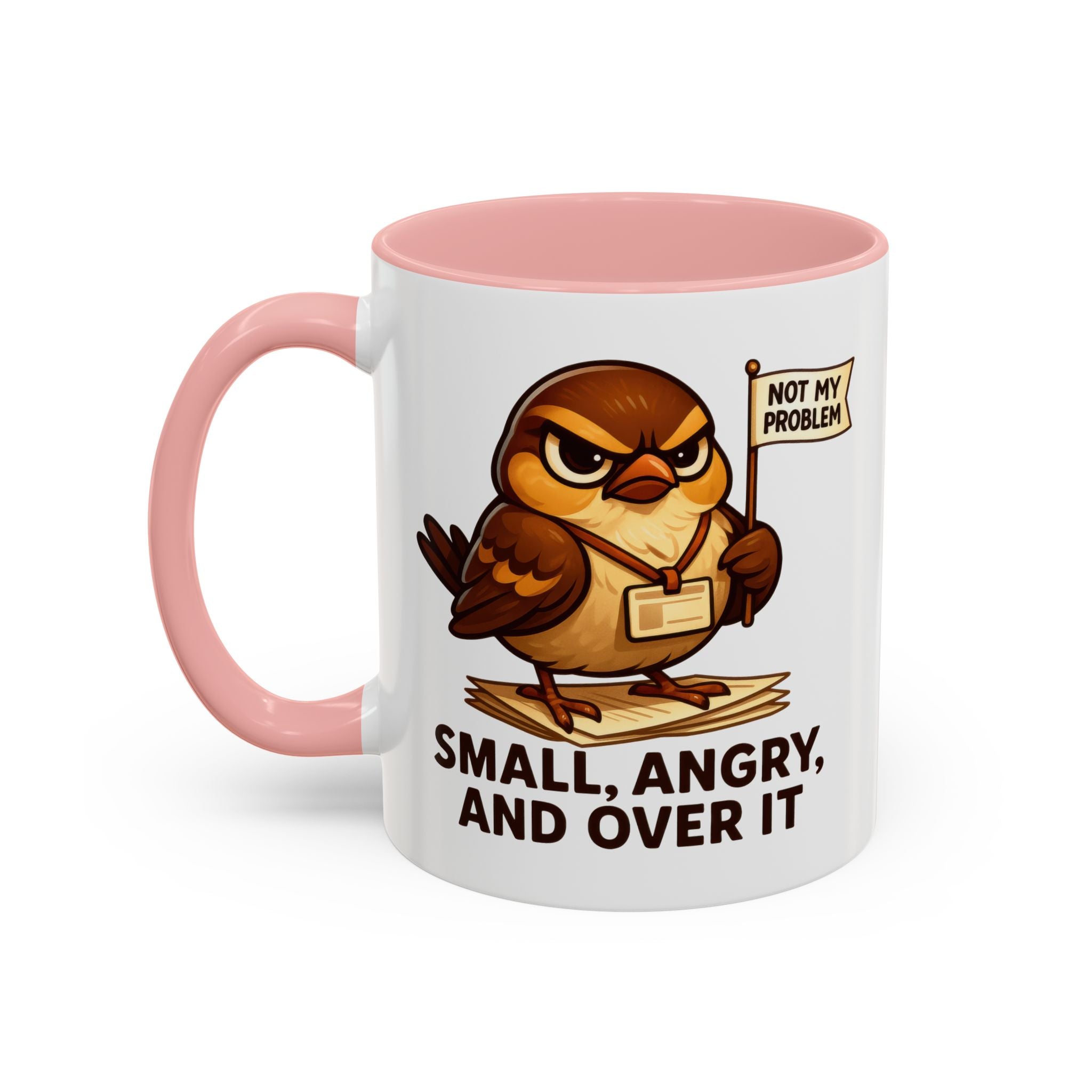 Funny Owl Coffee Mug, not my problem  Small Angry Owl Cup, Coffee Lover Present, Quirky Office
