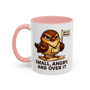 Funny Owl Coffee Mug, not my problem  Small Angry Owl Cup, Coffee Lover Present, Quirky Office