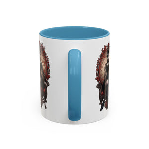 Gothic Elegance Coffee Mug - Unique Black Accent Mug for Witchy Vibes, Perfect Gift for Halloween, Goth Decor, Coffee Lovers, & Spooky