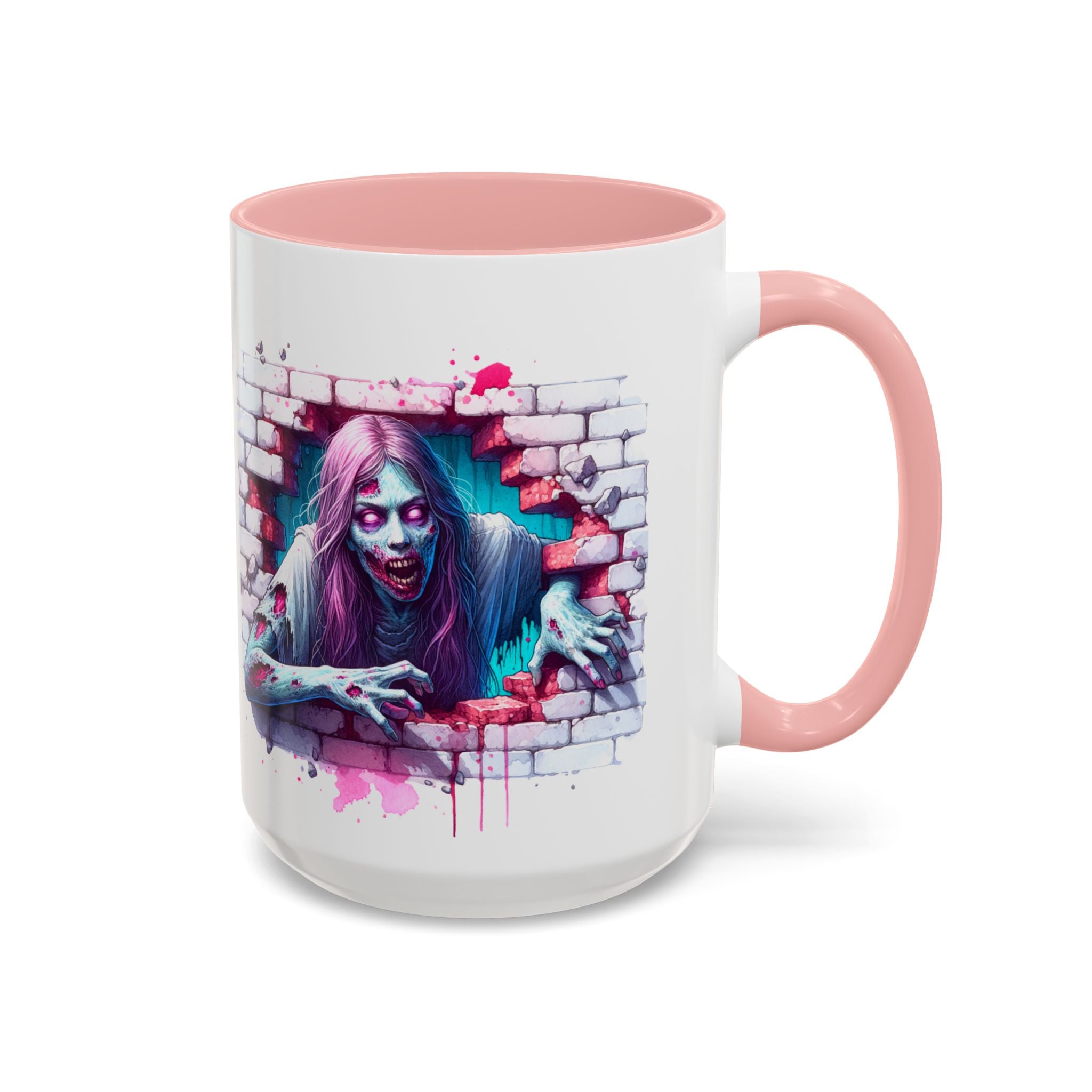 Spooky Zombie Accent Coffee Mug | Halloween Gift, Horror Decor, Unique Coffee Cup, Gothic Style, Zombie Art
