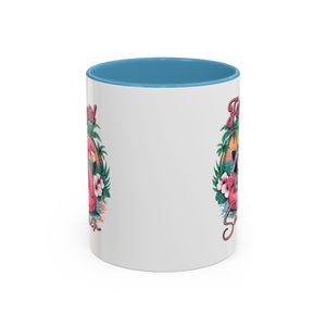 Feral Girl Summer Coffee Mug - Accent Design for Animal Lovers