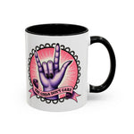 Rock 'n' Roll Accent Coffee Mug - Perfect for Music Lovers, Gift for Her, Unique Office Mug, Fun Coffee Cup, Empowering Gift Idea