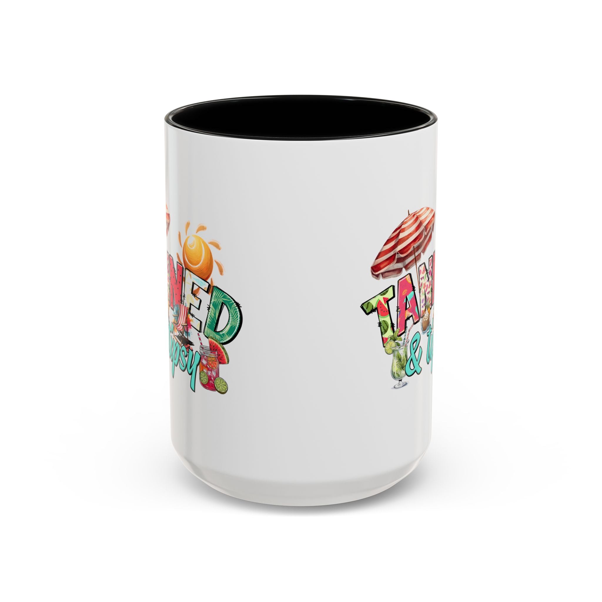 Tanned & Tipsy Accent Coffee Mug - Perfect for Summer Vibes & Beach Lovers party