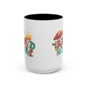Tanned & Tipsy Accent Coffee Mug - Perfect for Summer Vibes & Beach Lovers party