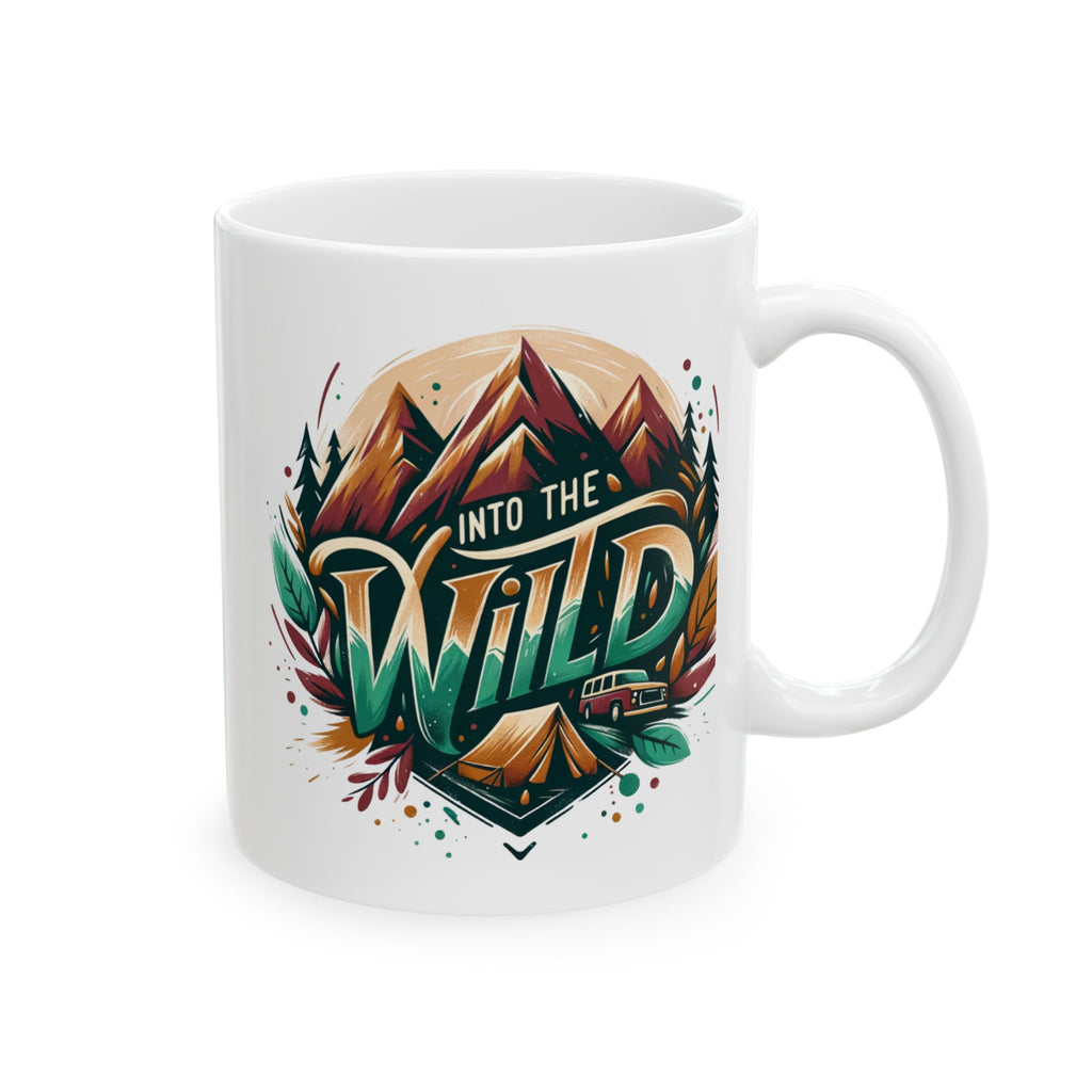 camping Themed coffee Mug, Coffee Cup, Tea Mug, Gift for Her, Home Decor, Kitchen Accessories, Rustic Style, Nature Lover's Mug