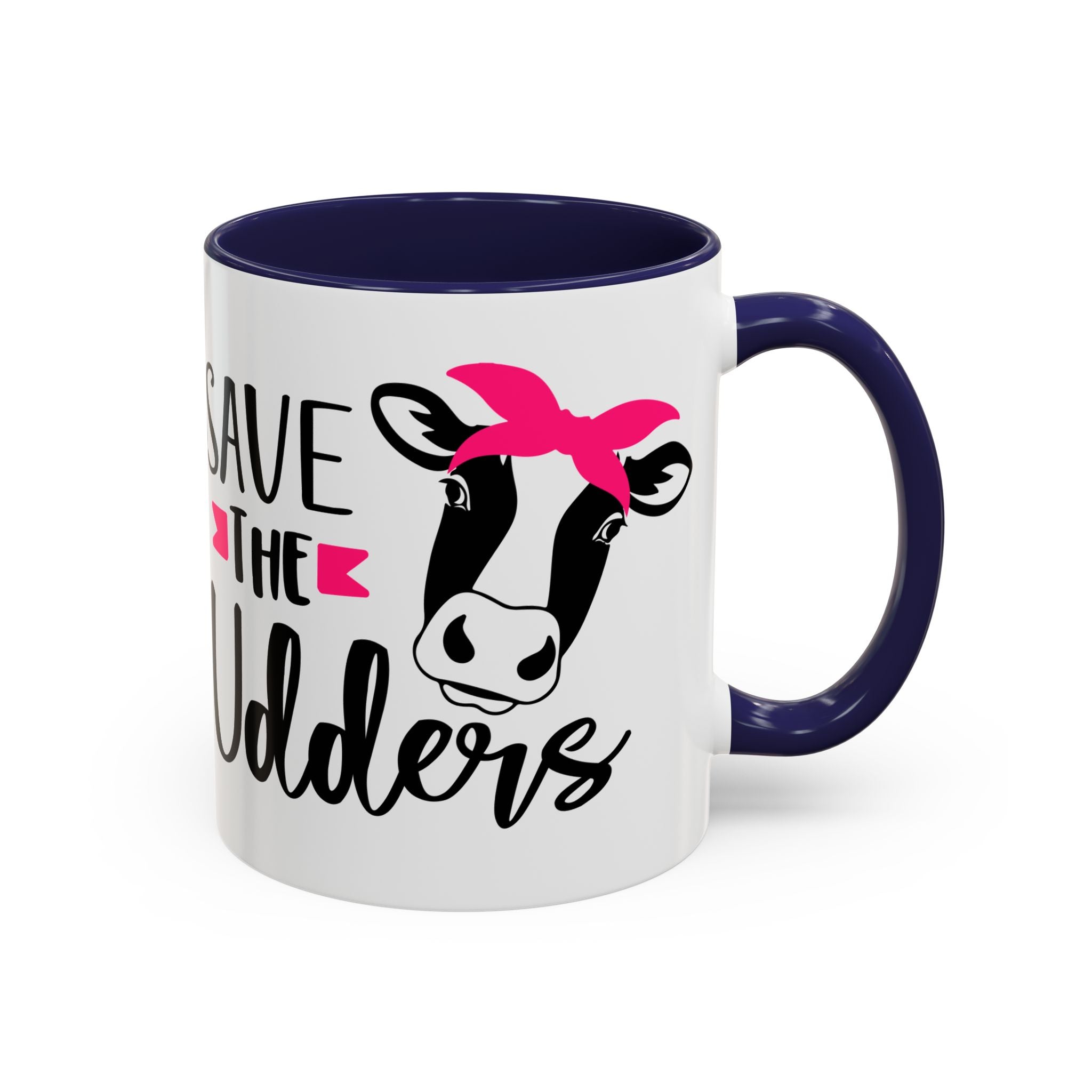 cancer awareness Cute Cow Mug - Save the Utters Coffee Cup, Gift for Animal Lovers,  Mug, Unique Birthday Gift