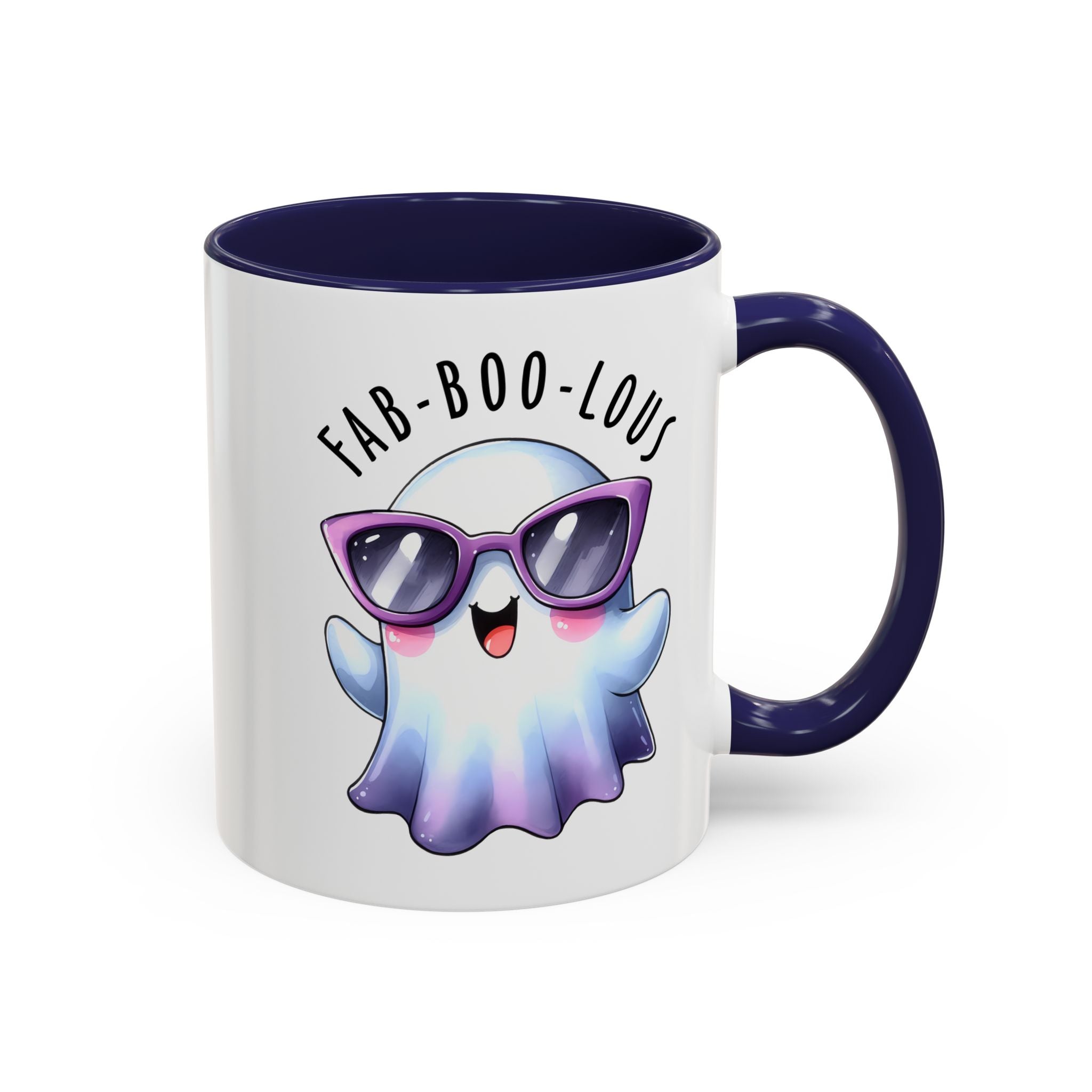Fab-Boo-Lous Ghost Coffee Mug | Cute Halloween Mug, Fun Gift for Ghost Lovers, Spooky Seasonal Decor, Adorable Tea Cup