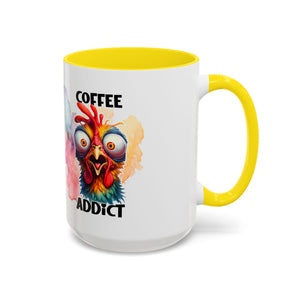 Coffee Addict Mug, Funny Coffee Lover Gift, Unique Kitchen Decor, Quirky Morning Brew Cup, Perfect for Birthdays & Holidays
