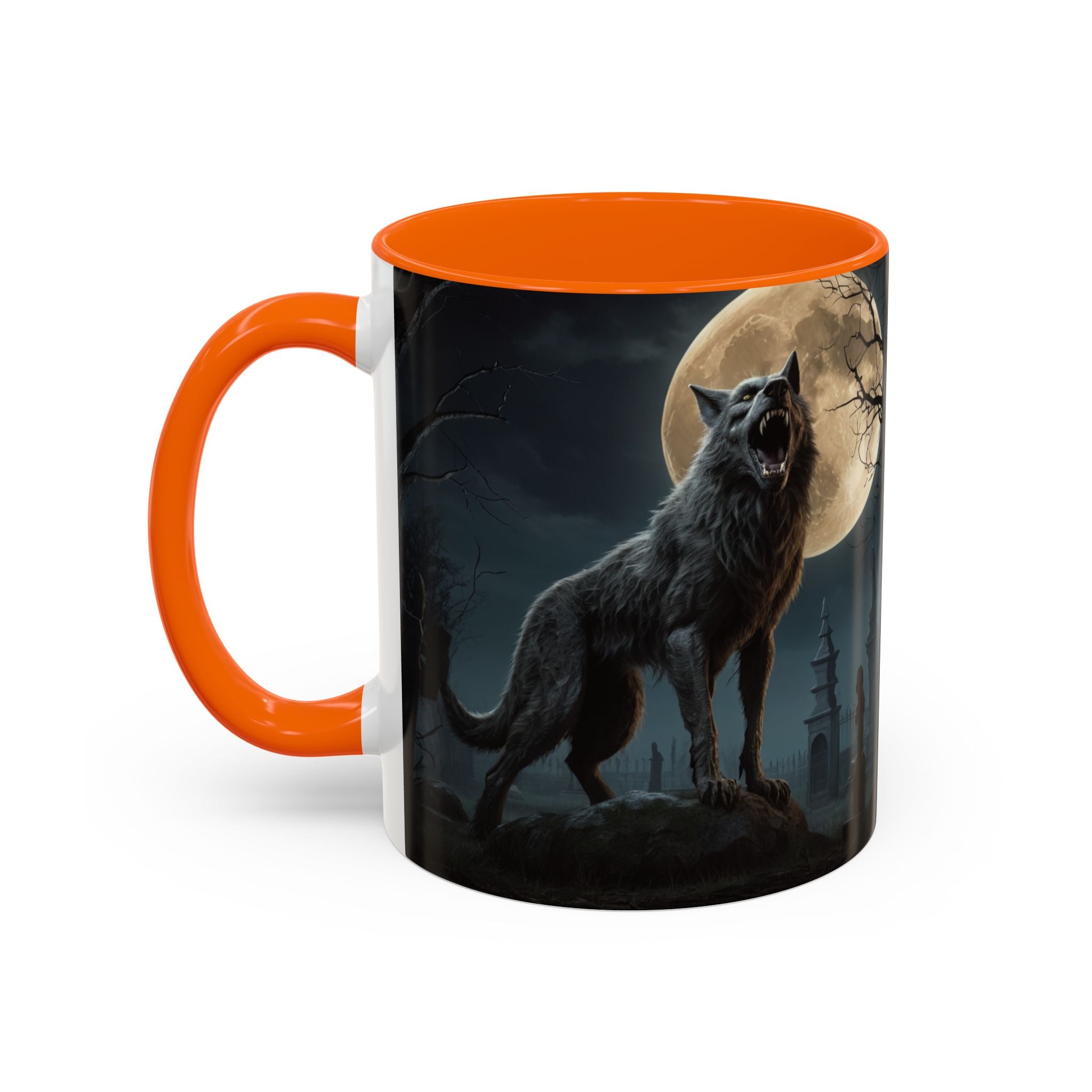 Werewolf Moon Coffee Mug — Gothic Wolf Moonlit Accent Mug fantasy horror art