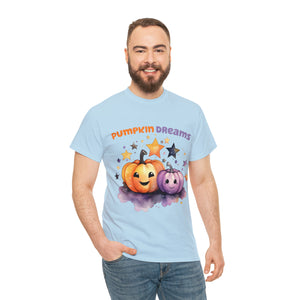 Halloween t shirt pumpkin dreams pastel colors gift for whole family fall fun stocking stuffer Unisex Heavy Cotton Tee