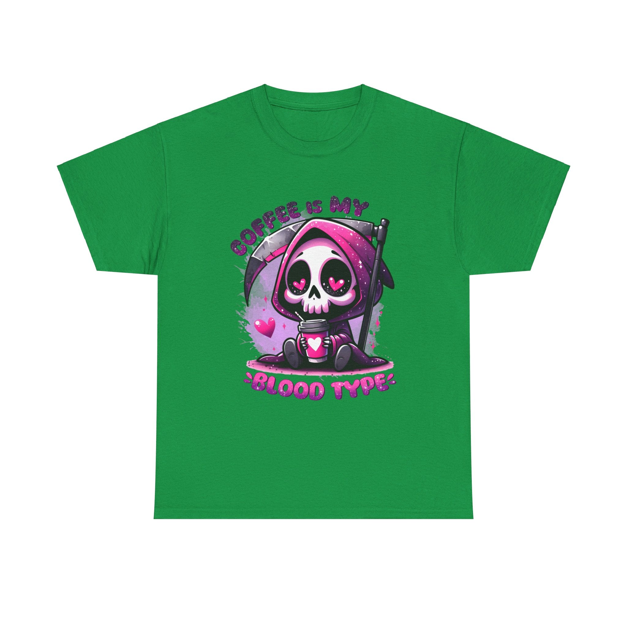 grim reaper coffee is my blood type Unisex Heavy Cotton Tee by the x m world
