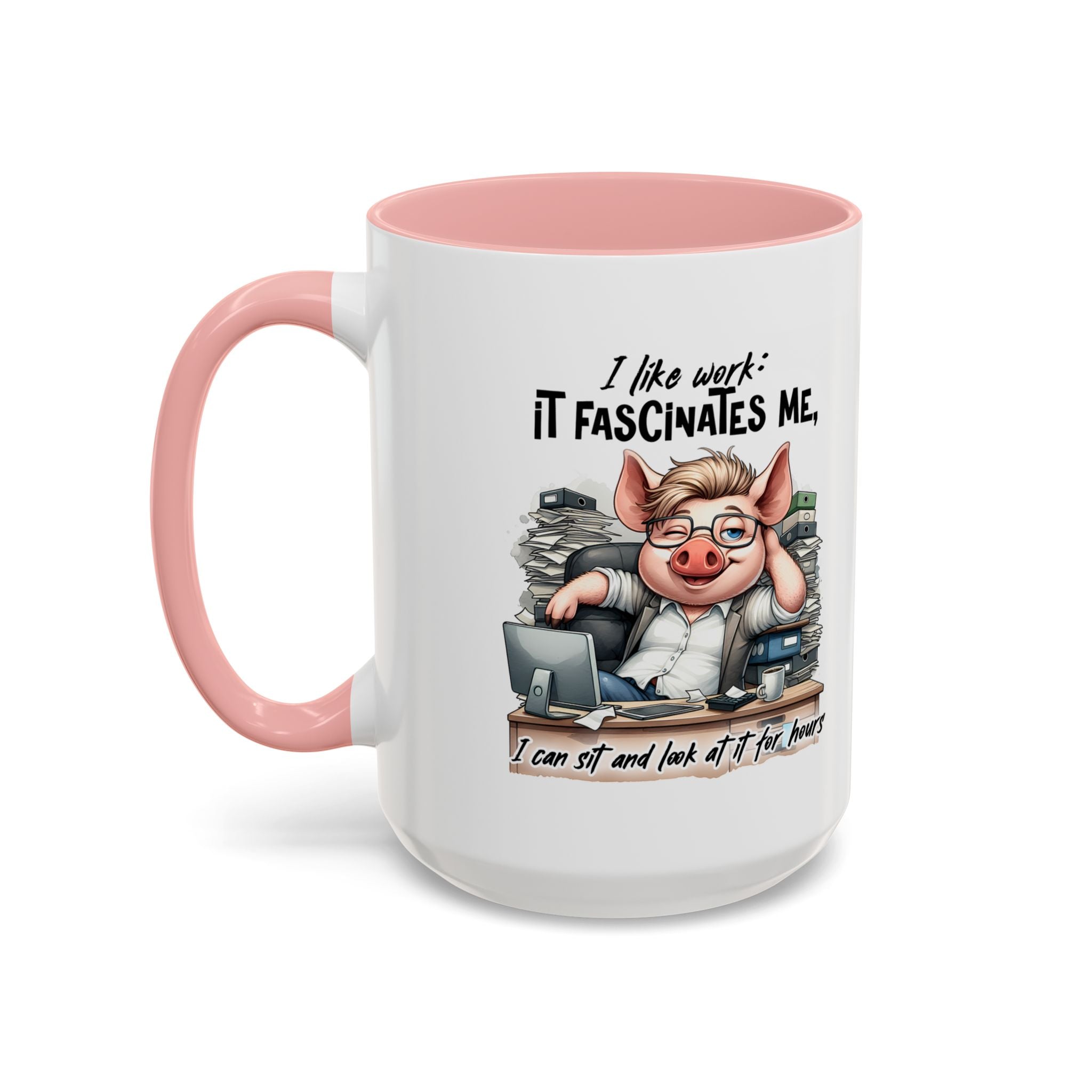 Whimsical Pig Coffee Mug, Funny Gift for Animal Lovers, Unique Office Mug, Cute Coffee Cup, Perfect for Birthdays, Holidays