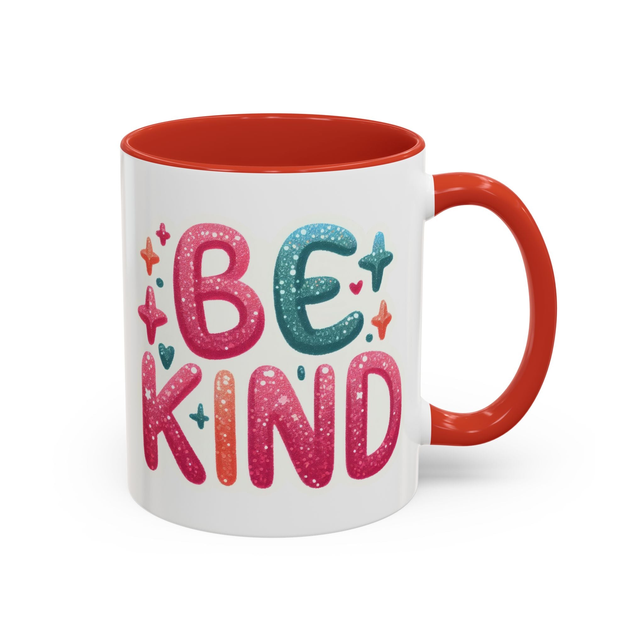 Be Kind Accent Coffee Mug – Colorful Positive Message 11/15oz