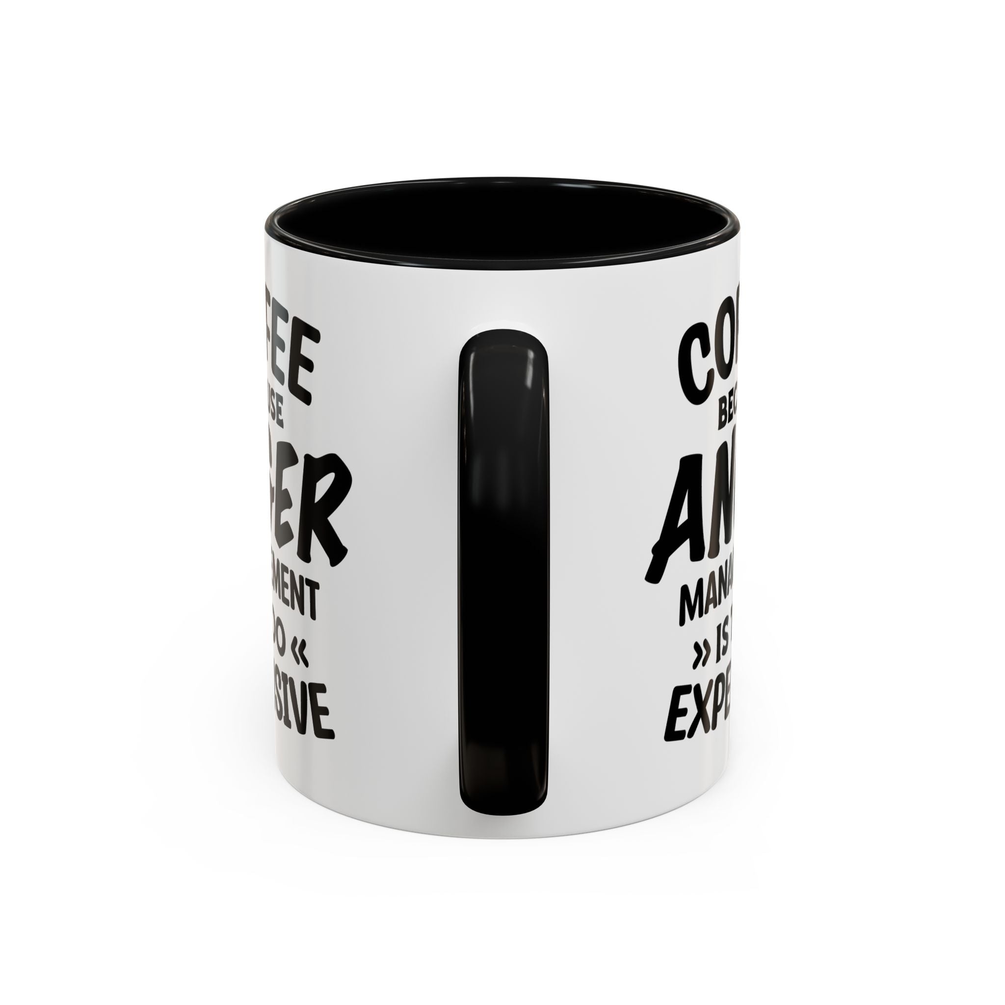 Funny Anger Management Coffee Mug, Gift for Coffee Lovers, Stress Relief, Black Accent, Humorous Cup for Friends, Office Humor, Funny Gifts