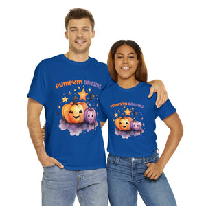 Halloween t shirt pumpkin dreams pastel colors gift for whole family fall fun stocking stuffer Unisex Heavy Cotton Tee