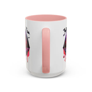 Gothic Vampire Coffee Mug, Halloween Mug, Dark Aesthetic, bats, Spooky Home Decor, Unique Coffee Cup