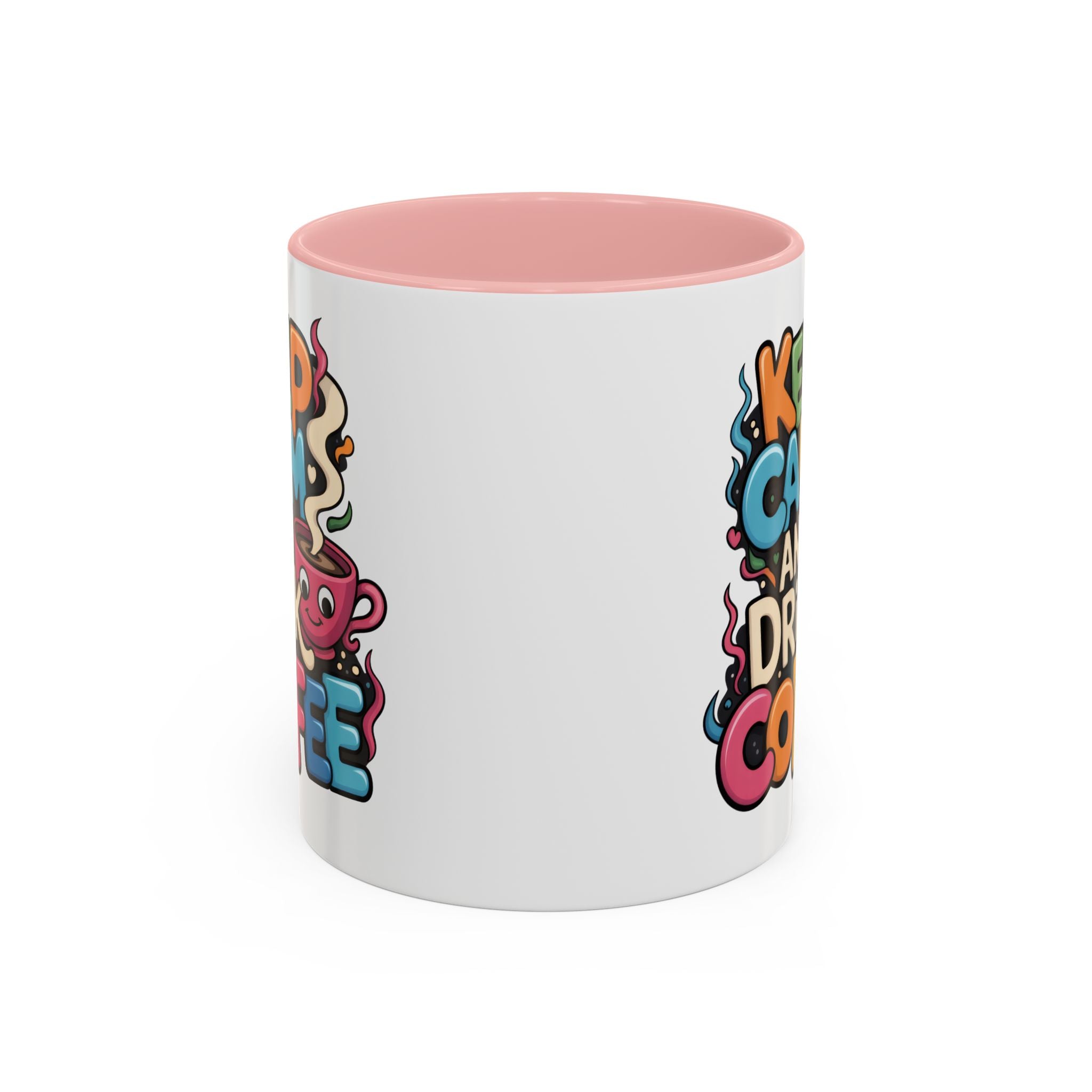 Keep Calm and Drink Coffee Mug - Fun Colorful Ceramic Coffee Cup funny