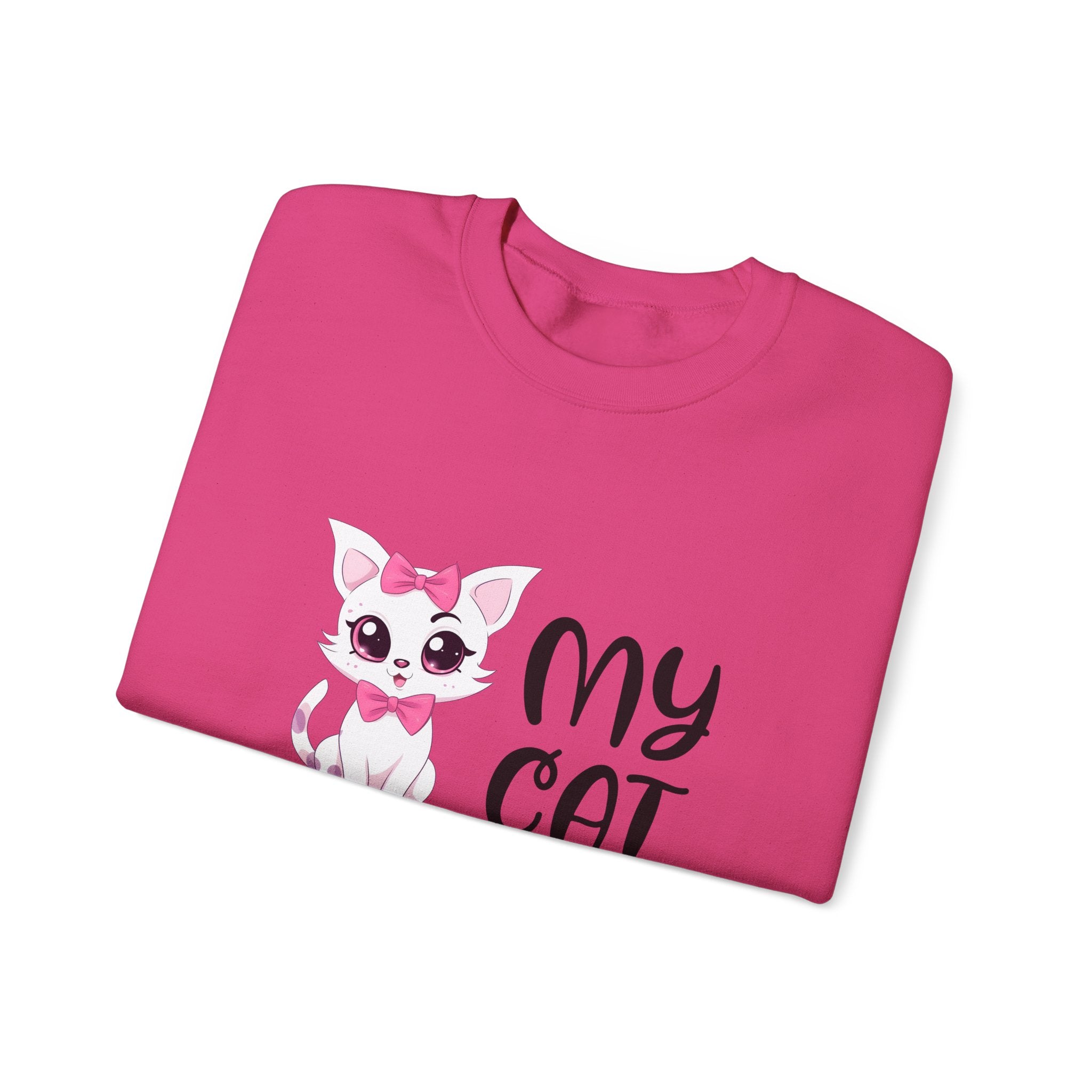 Cute Cat Lover Sweatshirt, My Cat Is Calling Crewneck, Animal Print Pullover, Pet Owner Gift, Cozy Sweatshirt for Cat Moms