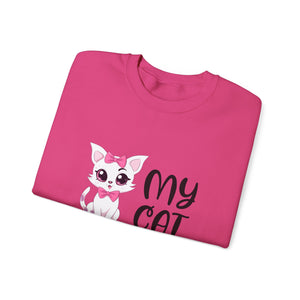 Cute Cat Lover Sweatshirt, My Cat Is Calling Crewneck, Animal Print Pullover, Pet Owner Gift, Cozy Sweatshirt for Cat Moms