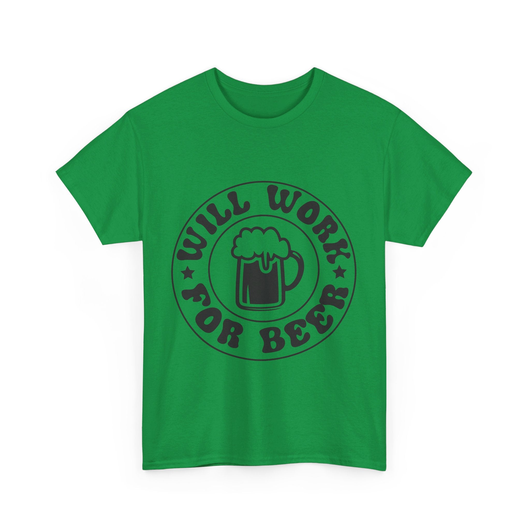 will work for beer funny Unisex Heavy Cotton Tee men women