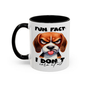 Funny Dog Accent Coffee Mug - Beagle Lover Gift, Pet Owner Present, Unique Animal Mug, Quirky Home Decor, Fun Fact Design