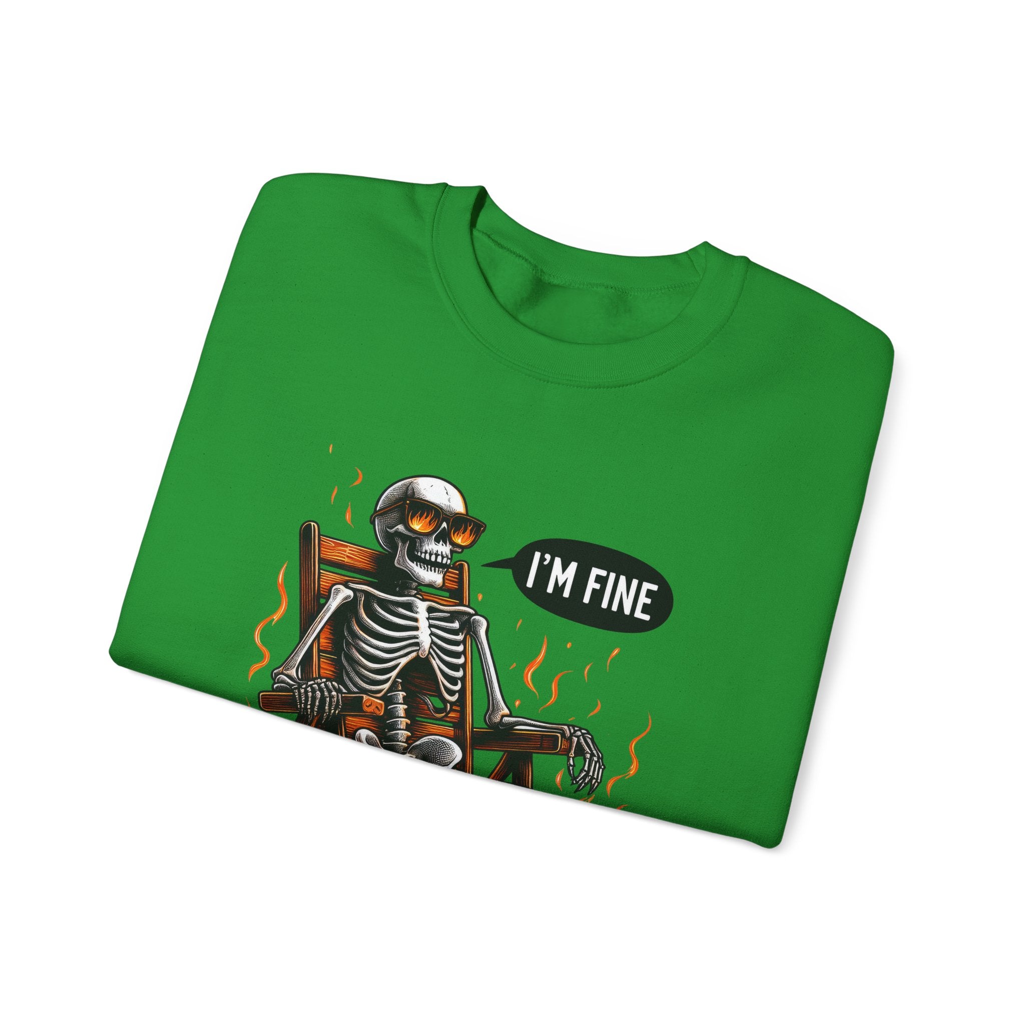 Chill Vibes Skeleton Sweatshirt, Unisex Crewneck, Perfect for Halloween, Casual Wear, Gift for Friends, Cozy Lounge Wear