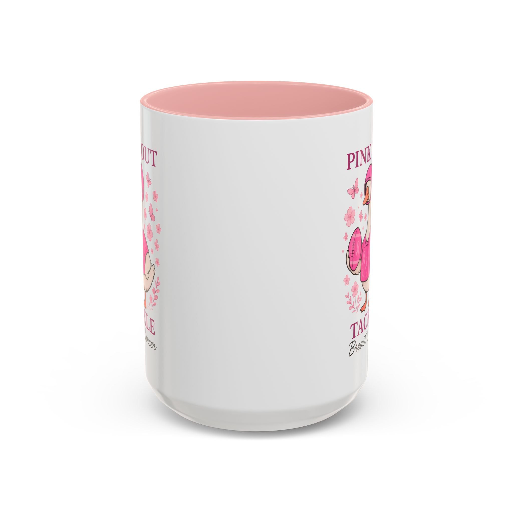 Breast Cancer Awareness Coffee Mug, Pink Out Tackle Duck Design, Supportive Gift for Fighters & Survivors, Cheerful Office Decor, [...]