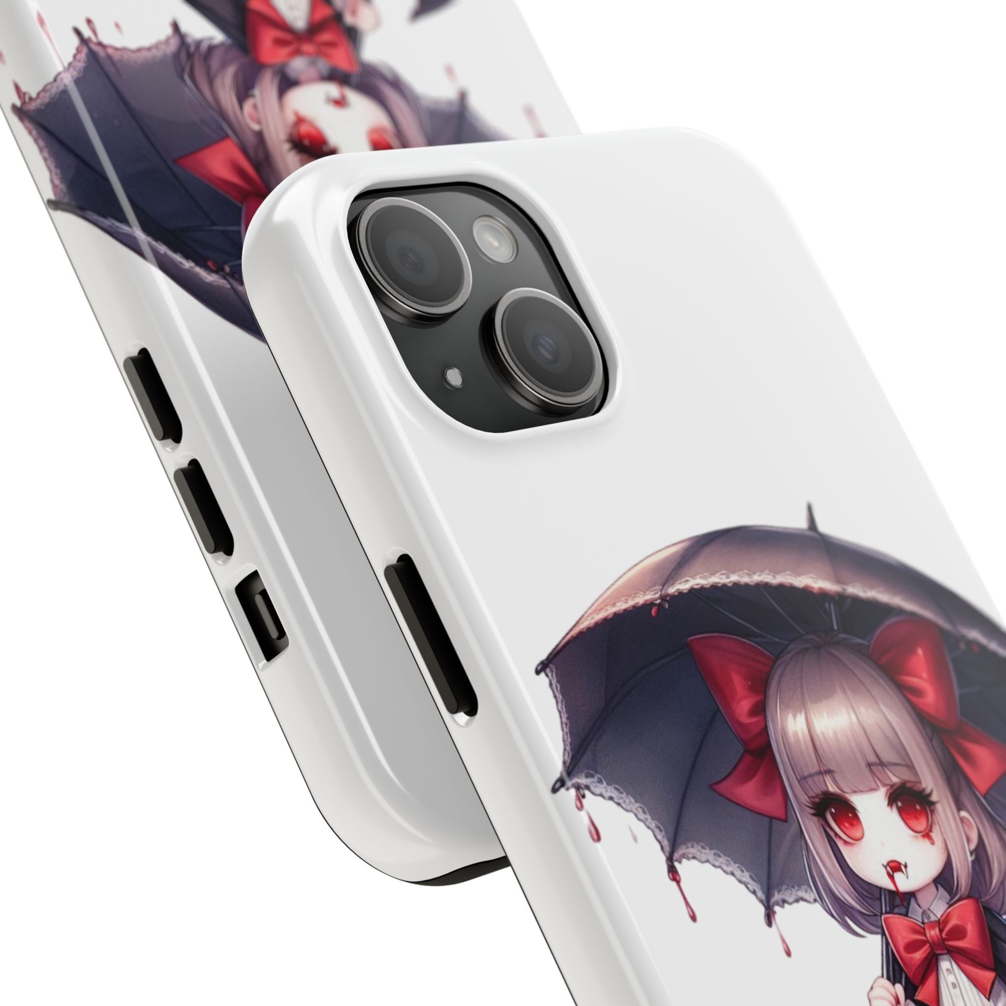 vampire girl horror art Tough Phone Cases