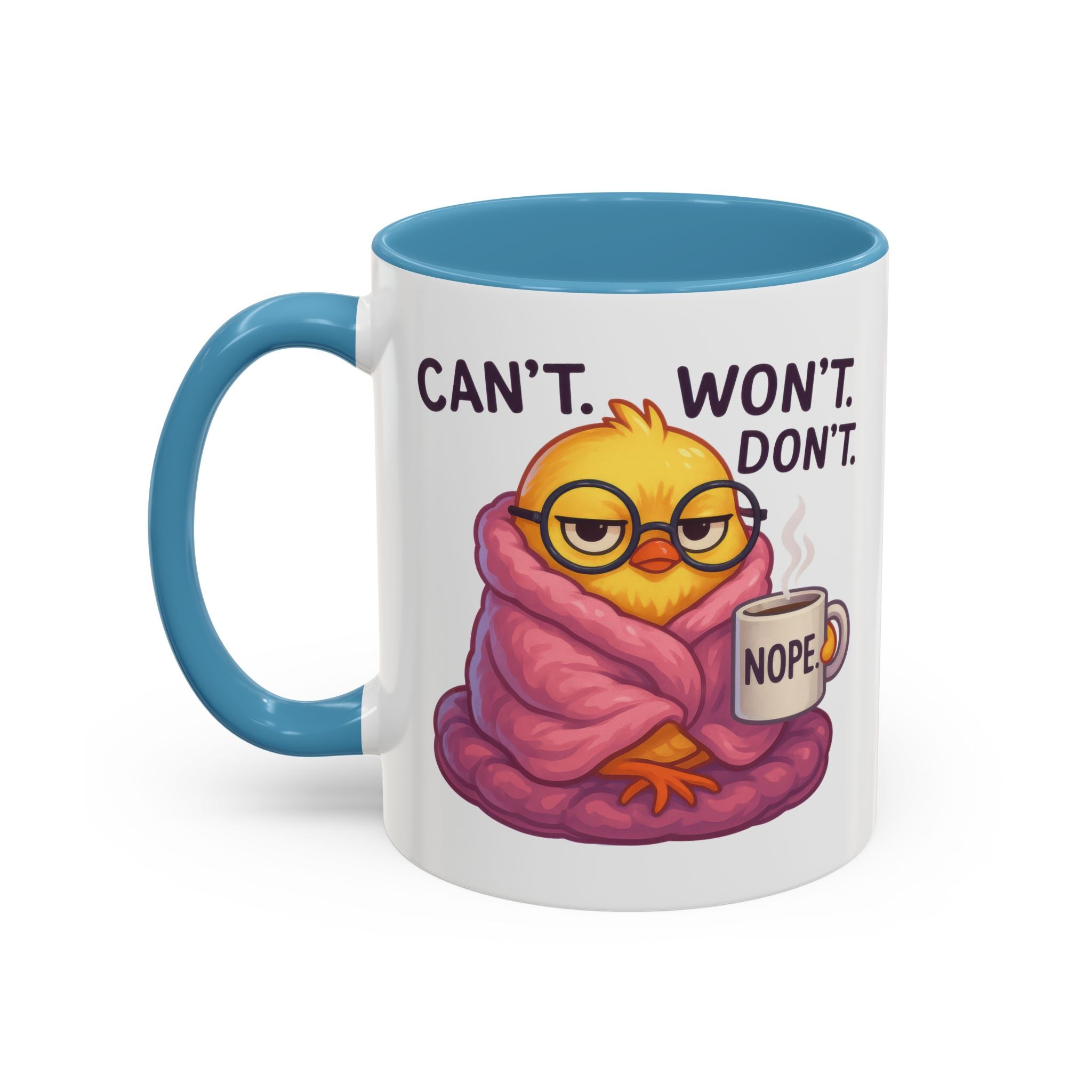 Cozy Cartoon Coffee Mug - Perfect for Lazy Days, Gifts for Friends, Cute Coffee Cups, Inspirational Morning Mug, Funny Beverage Container