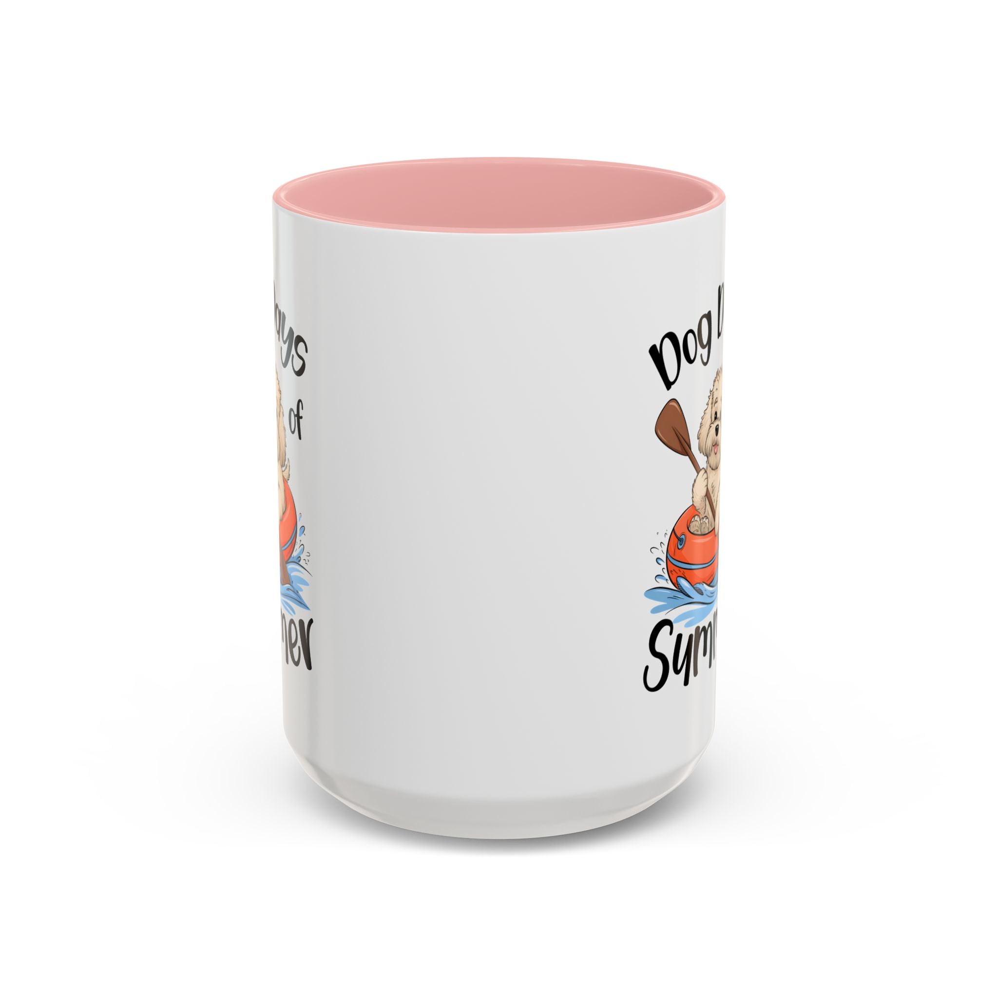 Dog Days of Summer Coffee Mug, Cute Dog Mug, Pet Lover Gift, Summer Vibes, Beach Decor, Fun Pet Cup, Canoeing Dog Design
