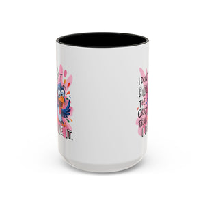 Funny attitude Travel Mug - "I Don't Just Ride the Crazy Train, I Drive It" - Colorful Bird Design