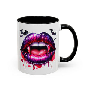 Gothic Vampire Coffee Mug, Halloween Mug, Dark Aesthetic, bats, Spooky Home Decor, Unique Coffee Cup