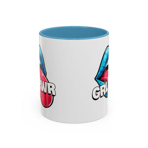 GRL PWR Accent Coffee Mug - Bold Fun Design for Empowerment, Great Gift for Friends, Coffee Lovers, Birthdays, and Celebrations