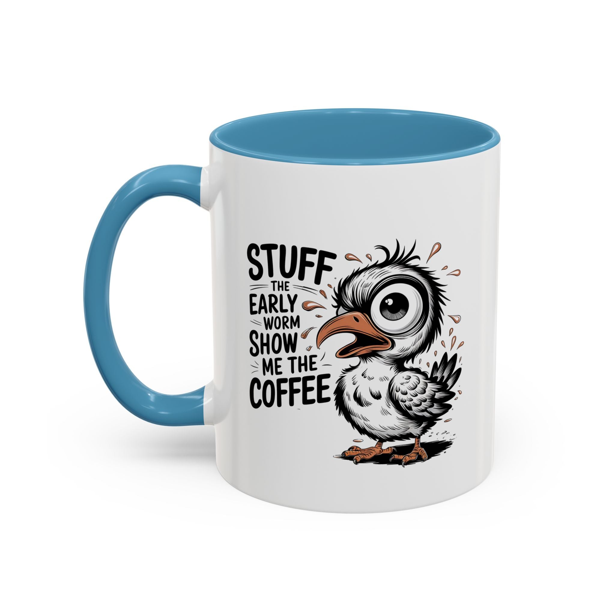 Quirky Coffee Mug with Owl Design | Gift for Coffee Lovers, Unique Office Mug, Fun Morning Coffee Cup, Bird-Themed Mug, Early Bird Gift