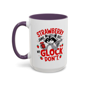 funny raccoon with gun attitude glock