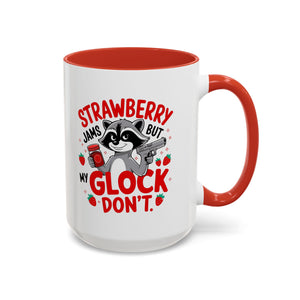 funny raccoon with gun attitude glock
