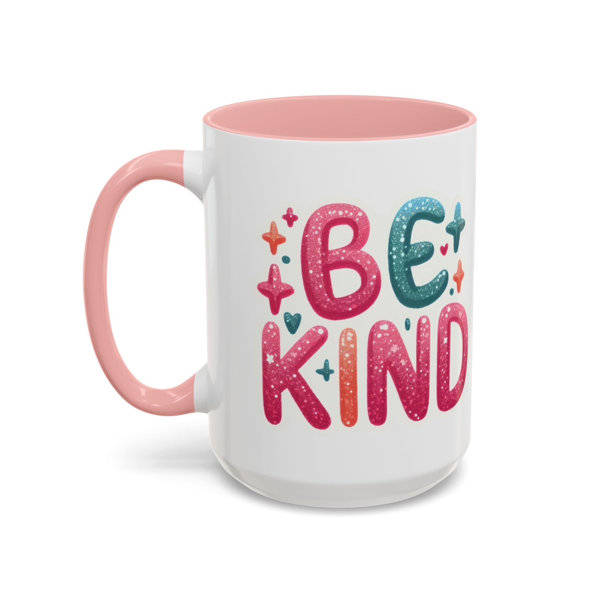 Be Kind Accent Coffee Mug – Colorful Positive Message 11/15oz
