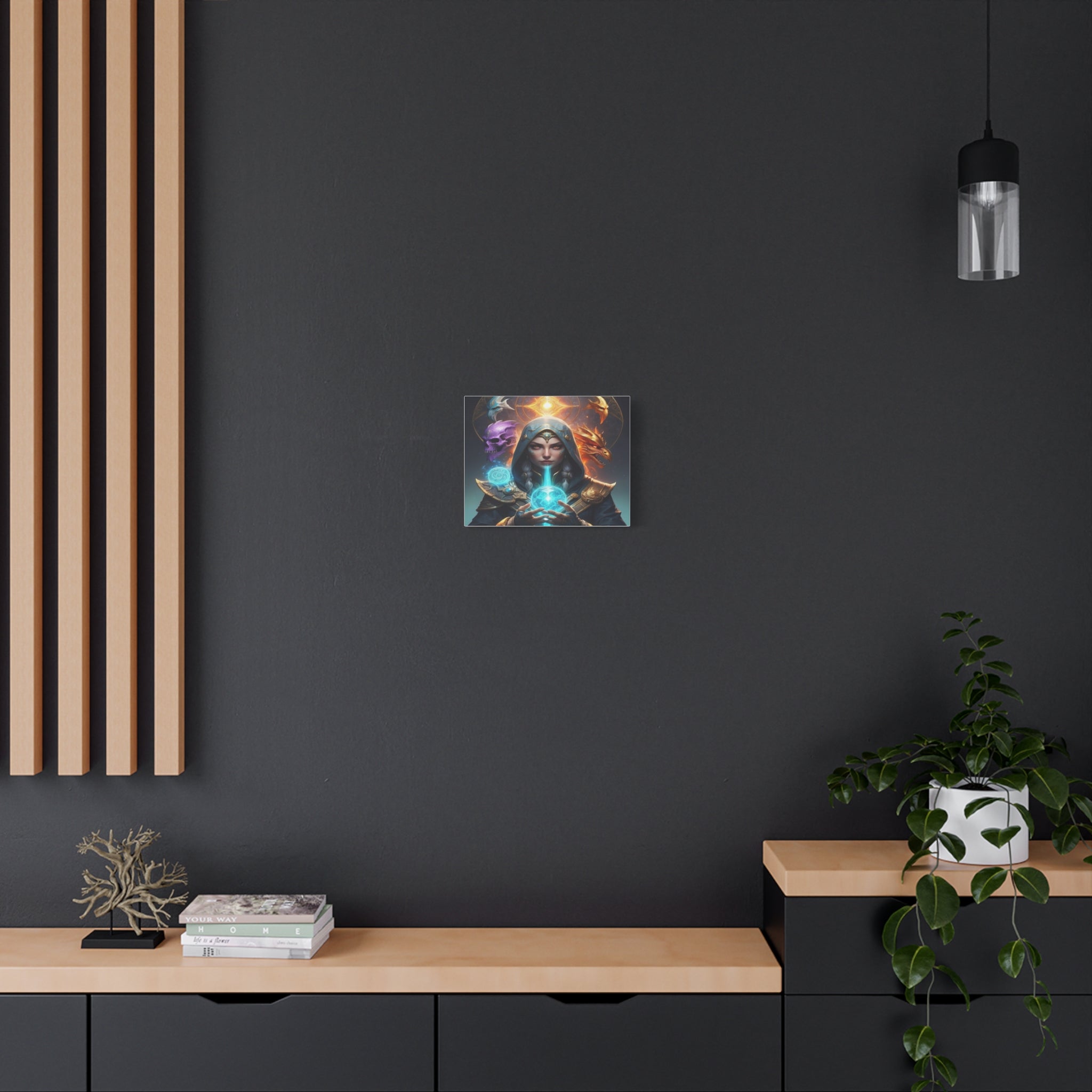 Mystical Sorceress Canvas Artwork - Fantasy Wall Decor
