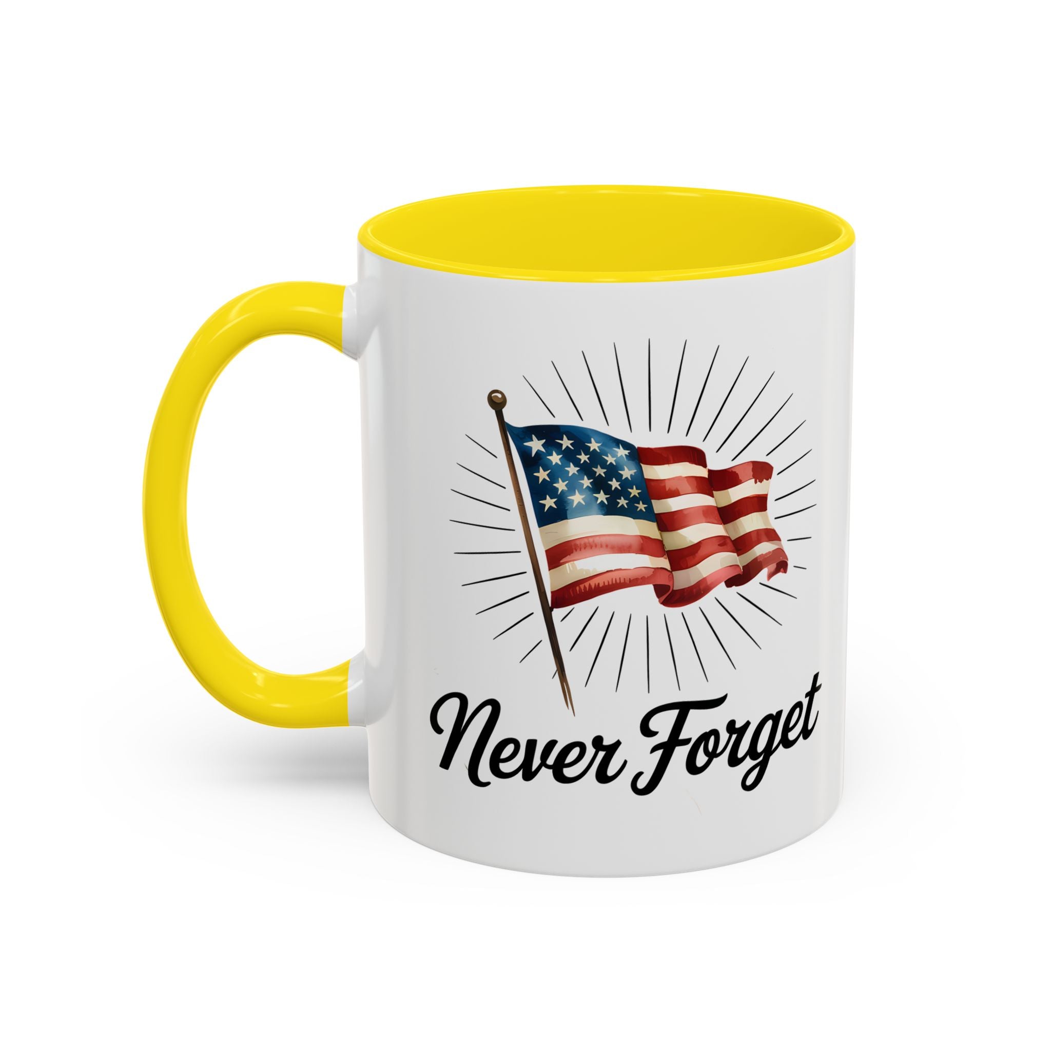 Patriotic Never Forget Coffee Mug - 11oz & 15oz USA flag