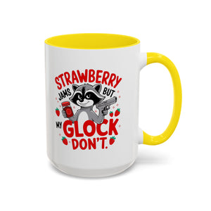 funny raccoon with gun attitude glock