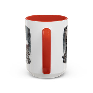 Stylish Skull Coffee Mug, Gothic Drinkware, Staying Alive Gift for Halloween, Funny Office Mug, Alternative Drinkware