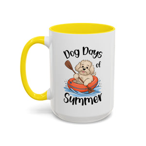 Dog Days of Summer Coffee Mug, Cute Dog Mug, Pet Lover Gift, Summer Vibes, Beach Decor, Fun Pet Cup, Canoeing Dog Design