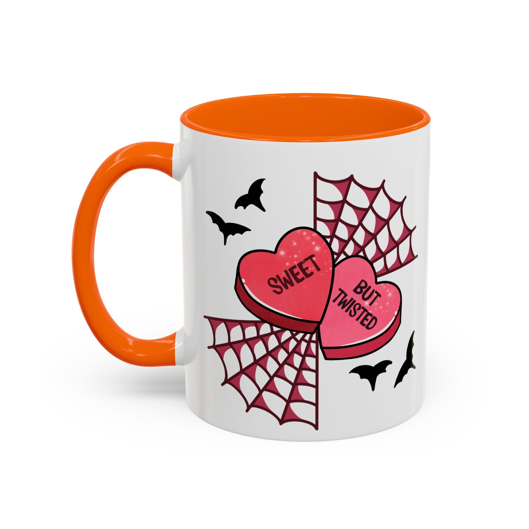 Sweet But Twisted Coffee Mug — Halloween Candy Heart Accent Mug