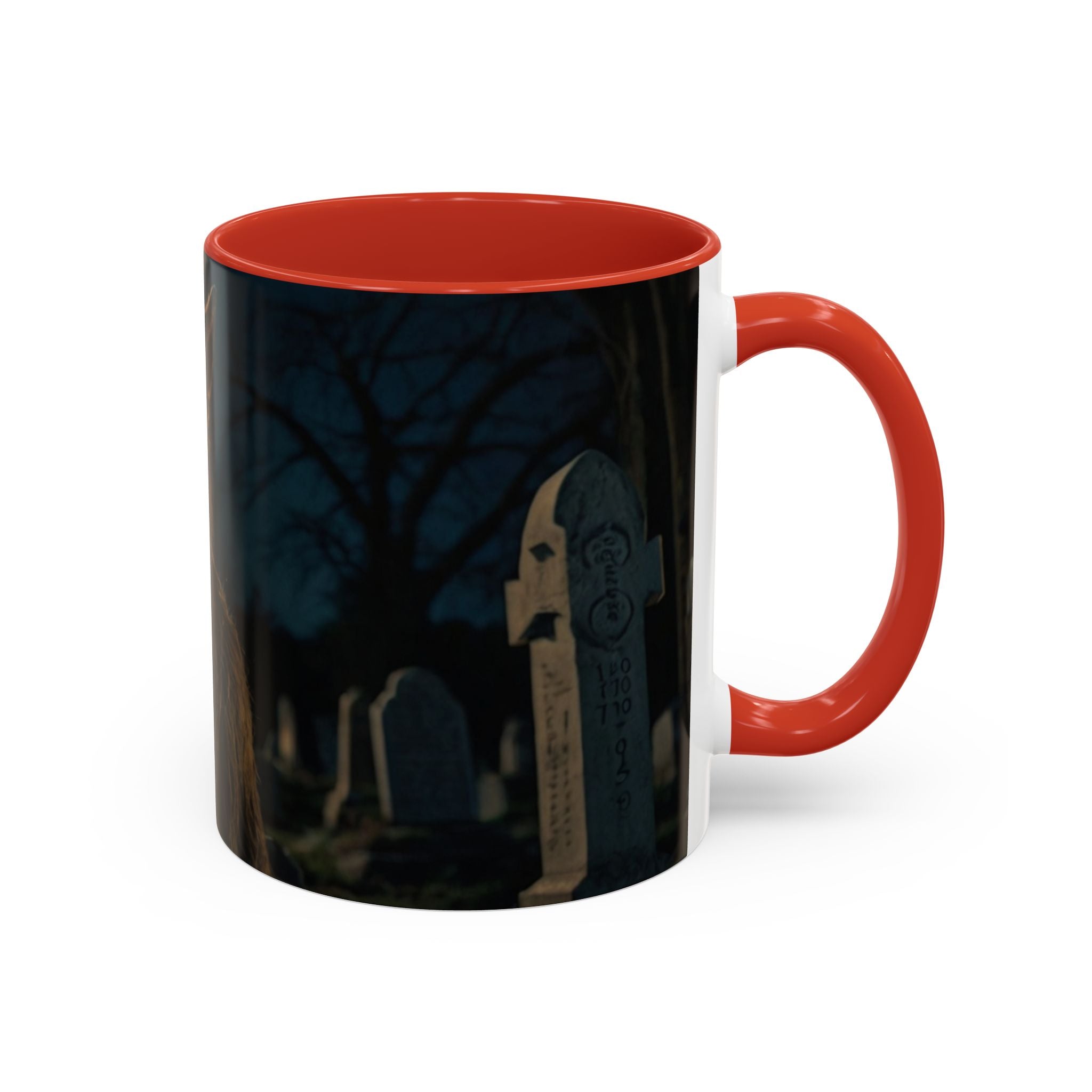 halloween werewolf full moon growl Howling Wolf Accent Coffee Mug - 11 & 15oz