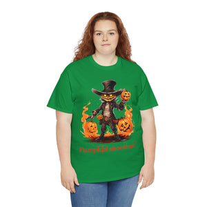 Halloween t shirt pumpkin western style shootout funny fall fun scary stocking stuffer for whole family  cotton tee