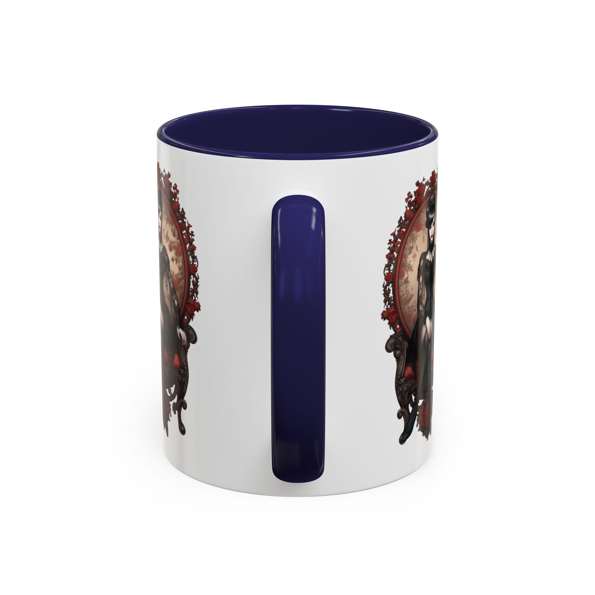 Gothic Elegance Coffee Mug - Unique Black Accent Mug for Witchy Vibes, Perfect Gift for Halloween, Goth Decor, Coffee Lovers, & Spooky