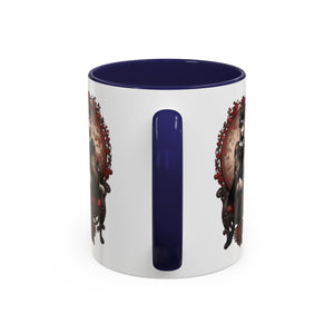 Gothic Elegance Coffee Mug - Unique Black Accent Mug for Witchy Vibes, Perfect Gift for Halloween, Goth Decor, Coffee Lovers, & Spooky