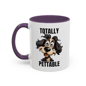Totally Pettable Coffee Mug, Dog Lover Gift, Animal Print Mug, Funny Pet Mug, Customizable Coffee Cup, Gift for Pet Owners